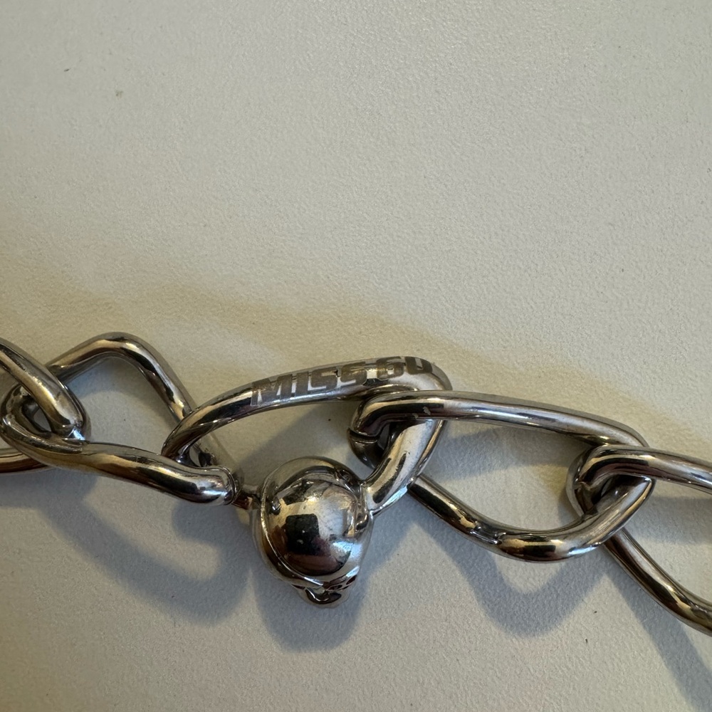 Miss Sixty Silver dark red crystals Skull Bracelet - Picture 5 of 8